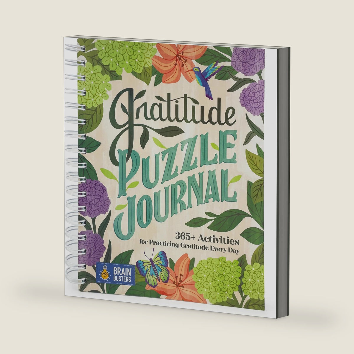 Gratitude Puzzle Book and Journal: 365+ Puzzles and Activities for a Grateful Heart and Mind (Journaling & Reflection, Puzzles, Word Searches & More); Spiral Bound / Lay Flat Design (Part of the Brain Busters Puzzle Collection) by Parragon Books
