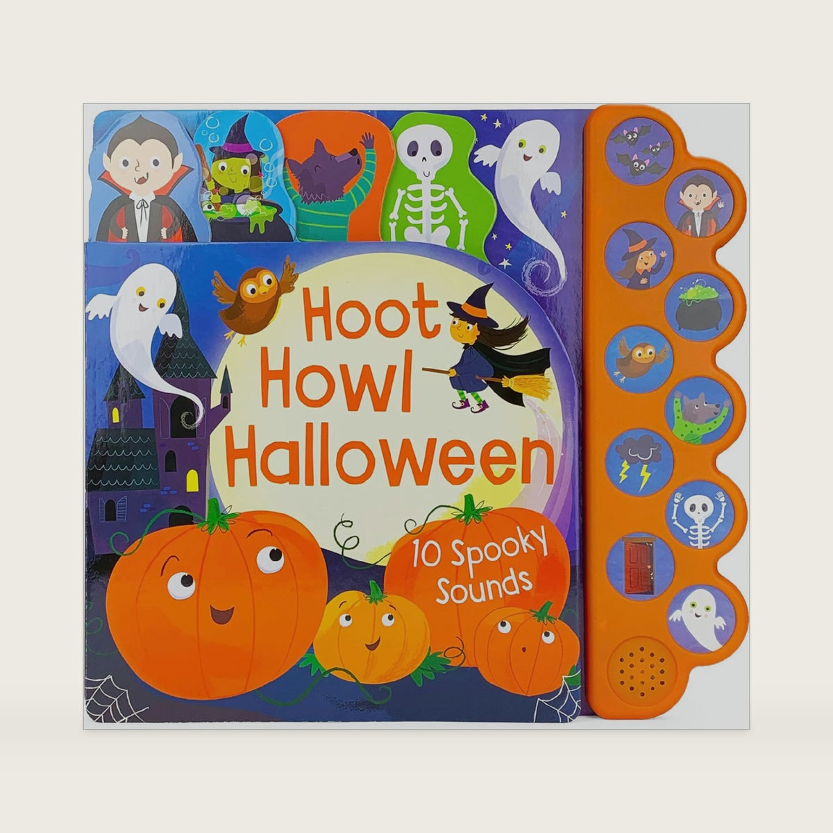 Hoot Howl Halloween 10-Button Sound Book for Little Trick-Or-Treaters (Interactive Children's Sound Book with 10 Spooky Sounds) by Becky Wilson