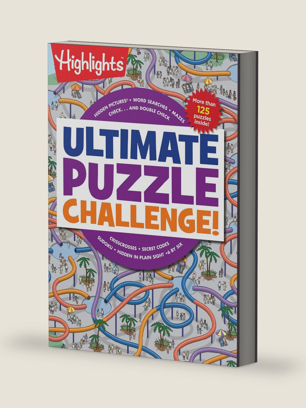 Ultimate Puzzle Challenge!: 125+ Brain Games for Kids, Mazes, Brain Teasers, Word Searches, Crossword Puzzles, Sudoku, Logic Puzzles and More, Kids Activity Book (Highlights Jumbo Books & Pads) by Highlights