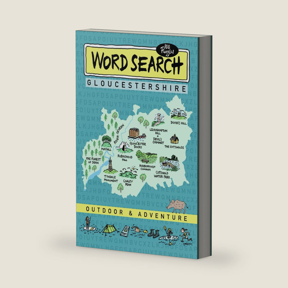 Gloucestershire Word Search Outdoor and Adventure Puzzle Book for Adults, Teens and Seniors: Puzzles Inspired by Walks, Nature, and Countryside Adventures in the Cotswolds and Forest of Dean by Claire Jenkins