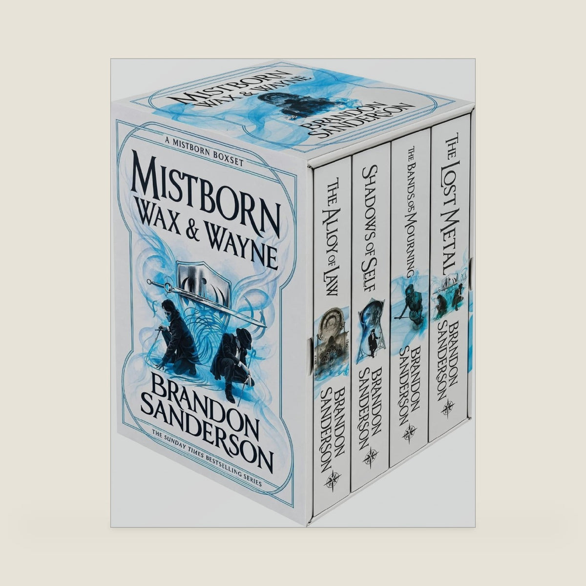 Mistborn 4 Book Boxed Set by Brandon Sanderson - The Alloy of Law, Shadows of Self, The Bands of Mourning & The Lost Metal by Brandon Sanderson
