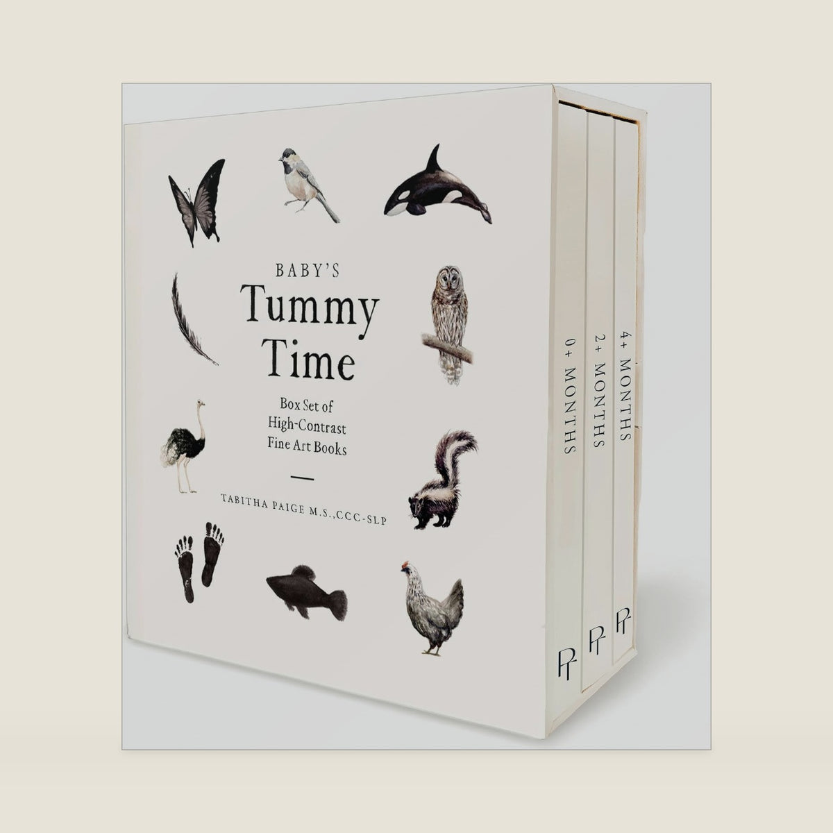 Baby's Tummy Time Book Box Set: A 3-Book Box Set of High-Contrast Art for Visual Stimulation at Tummy Time (Tabitha Paige Children's Book Series) by Tabitha Paige MS CCC-SLP
