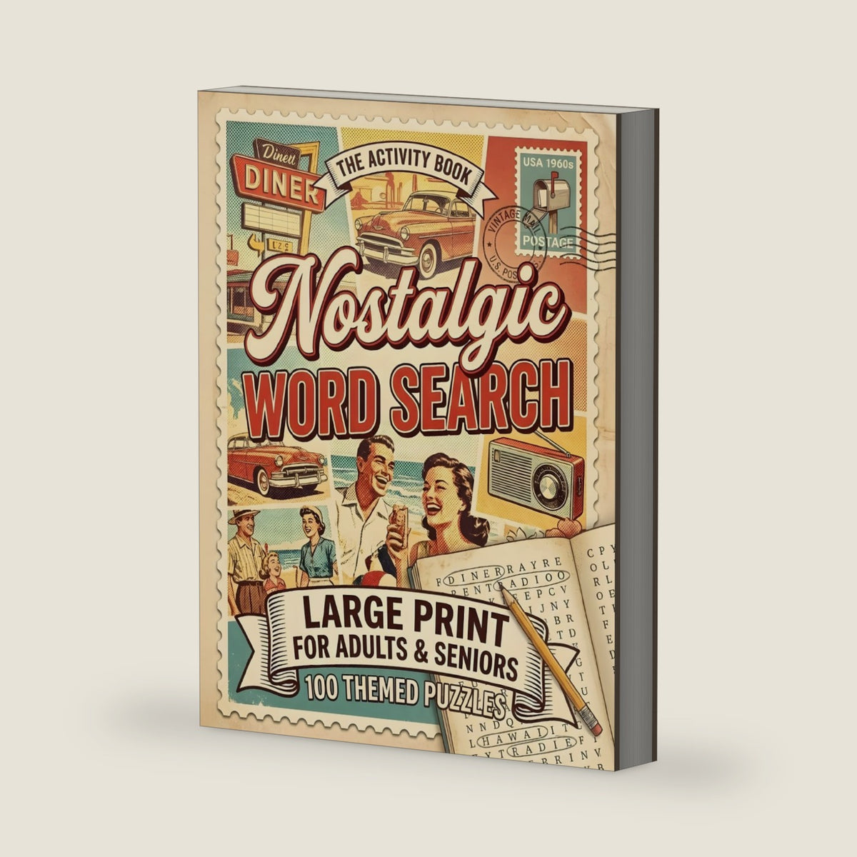 Nostalgic Word Search Book for Adults & Seniors: VOL 1: 100 Large Print Puzzles to Spark Memories of the Good Old Days | Relaxing Word Finds on ... '50s to the '90s (Word Find Books For Adults) by Daniel Bulmez