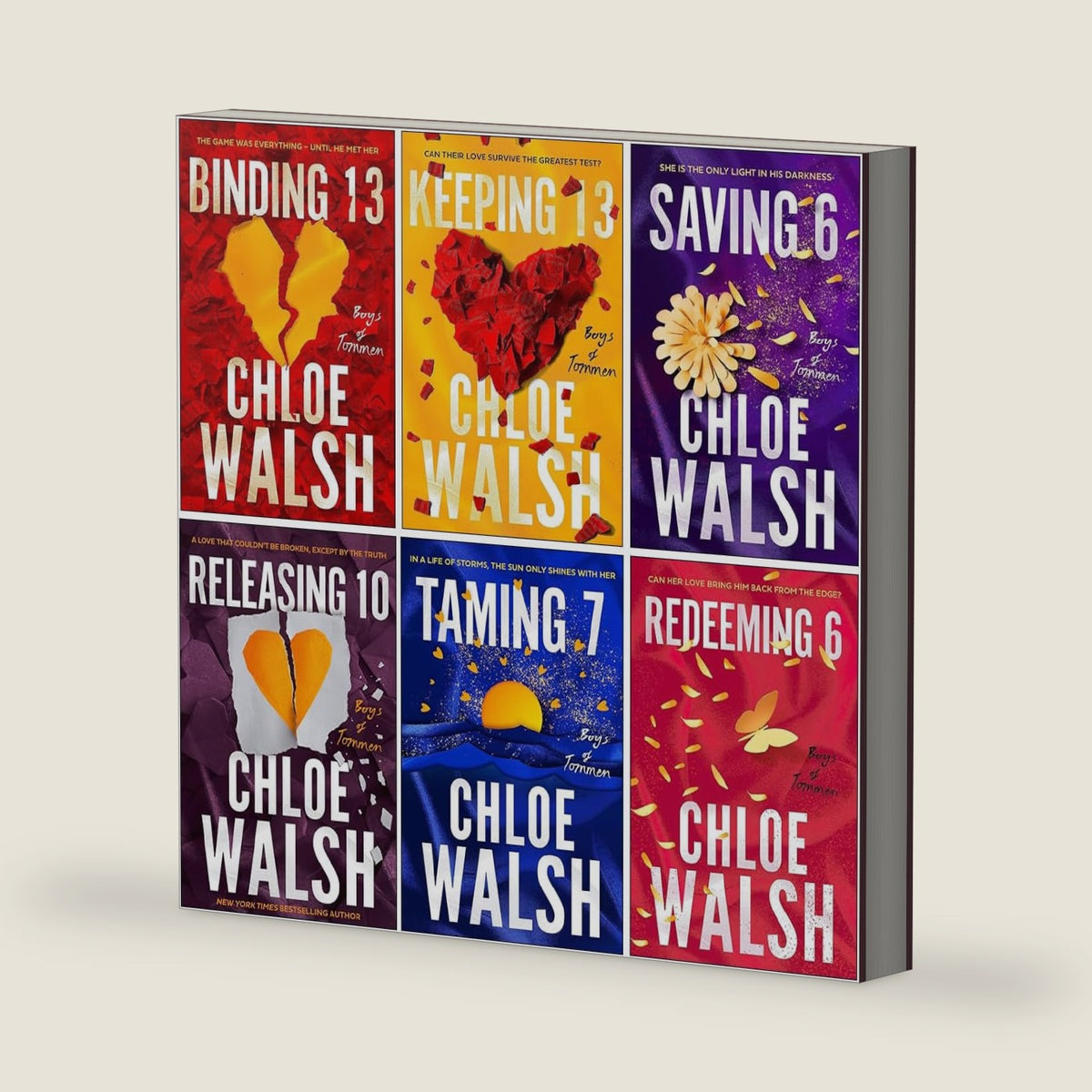 Boys of Tommen Series 6 Books Collection Set By Chloe Walsh (Binding 13, Keeping 13, Saving 6, Redeeming 6, Taming 7 & Releasing 10) by Chloe Walsh
