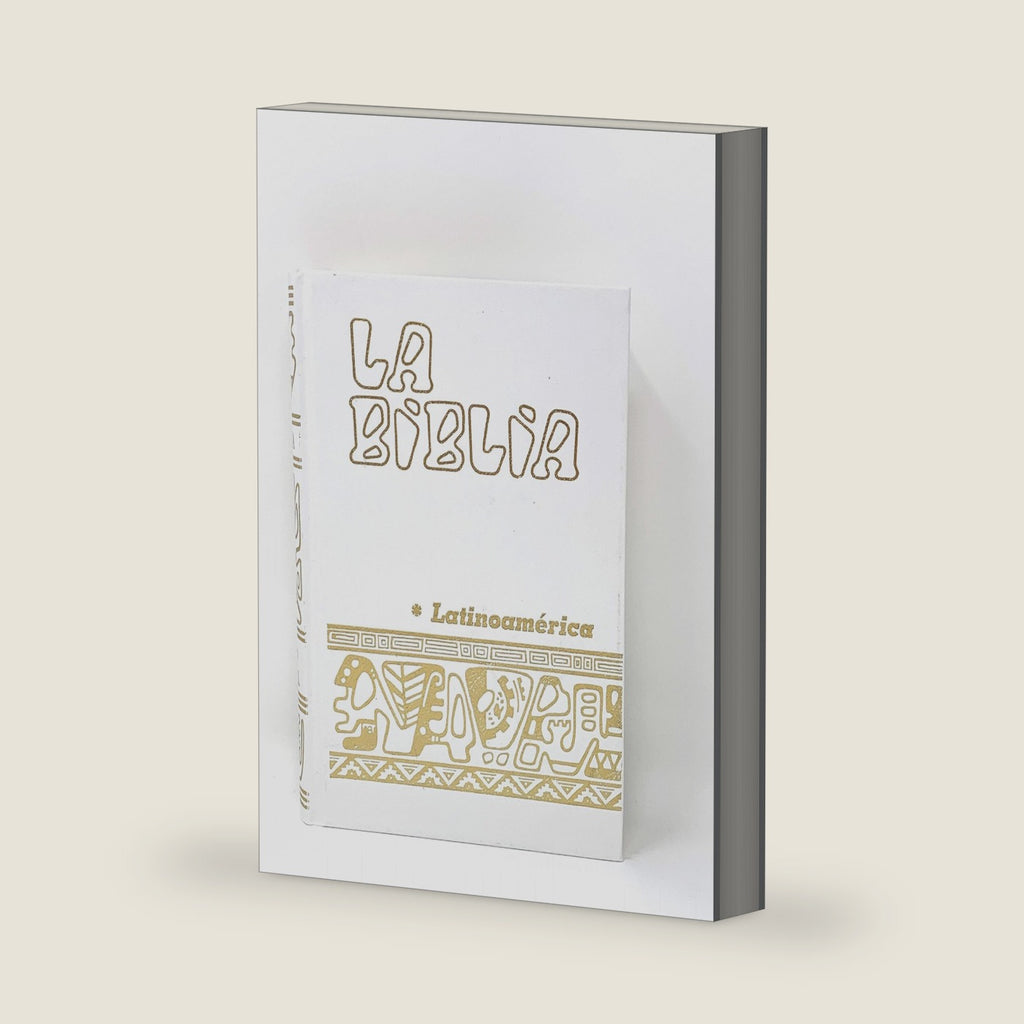 La Biblia Latinoamérica [bolsillo] cartoné blanca, con uñeros by Bernardo Hurault