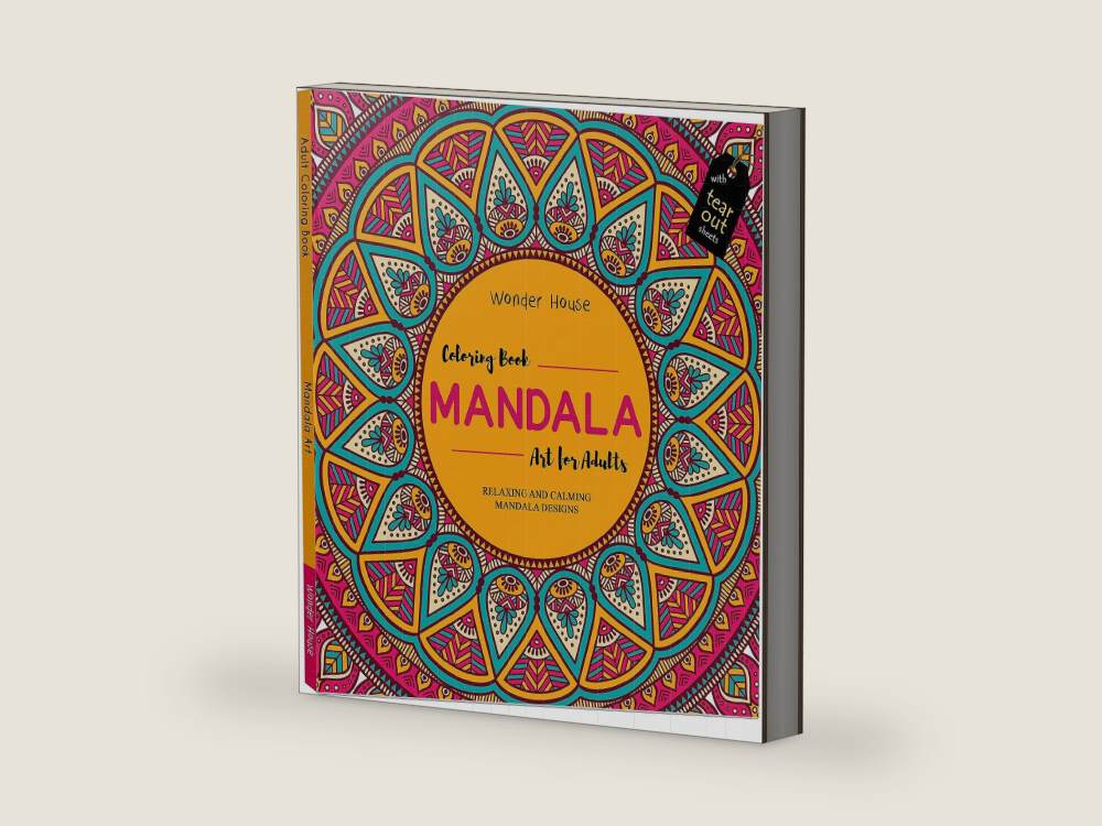 Mandala Art: Colouring books for Adults with tear out sheets by Wonder House Books | barcode:9789386538604 | source:9789386538604-right-three-quarter.jpg