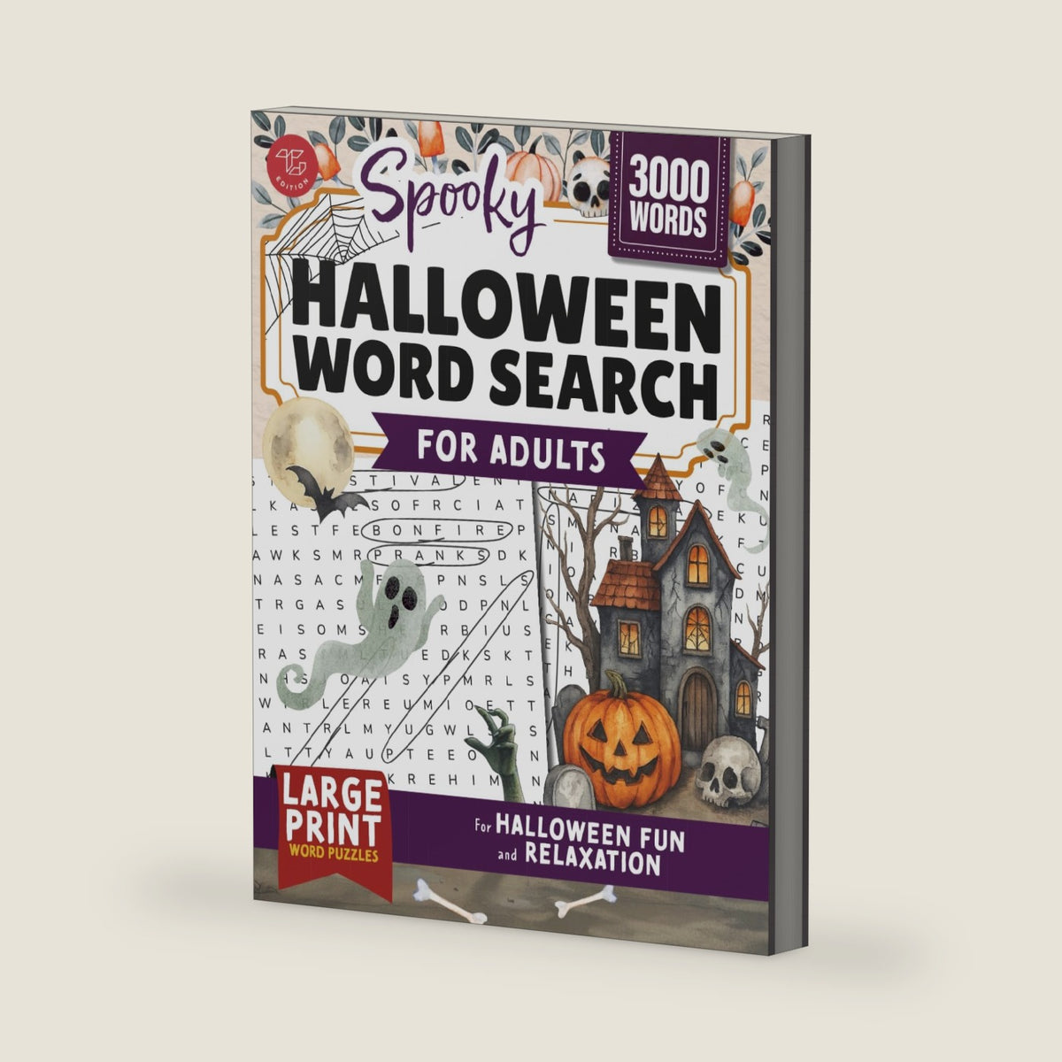 Spooky Halloween Word Search for Adults: Large Print Word Puzzles for Halloween Fun and Relaxation (Word Find Books For Adults) by TG Edition
