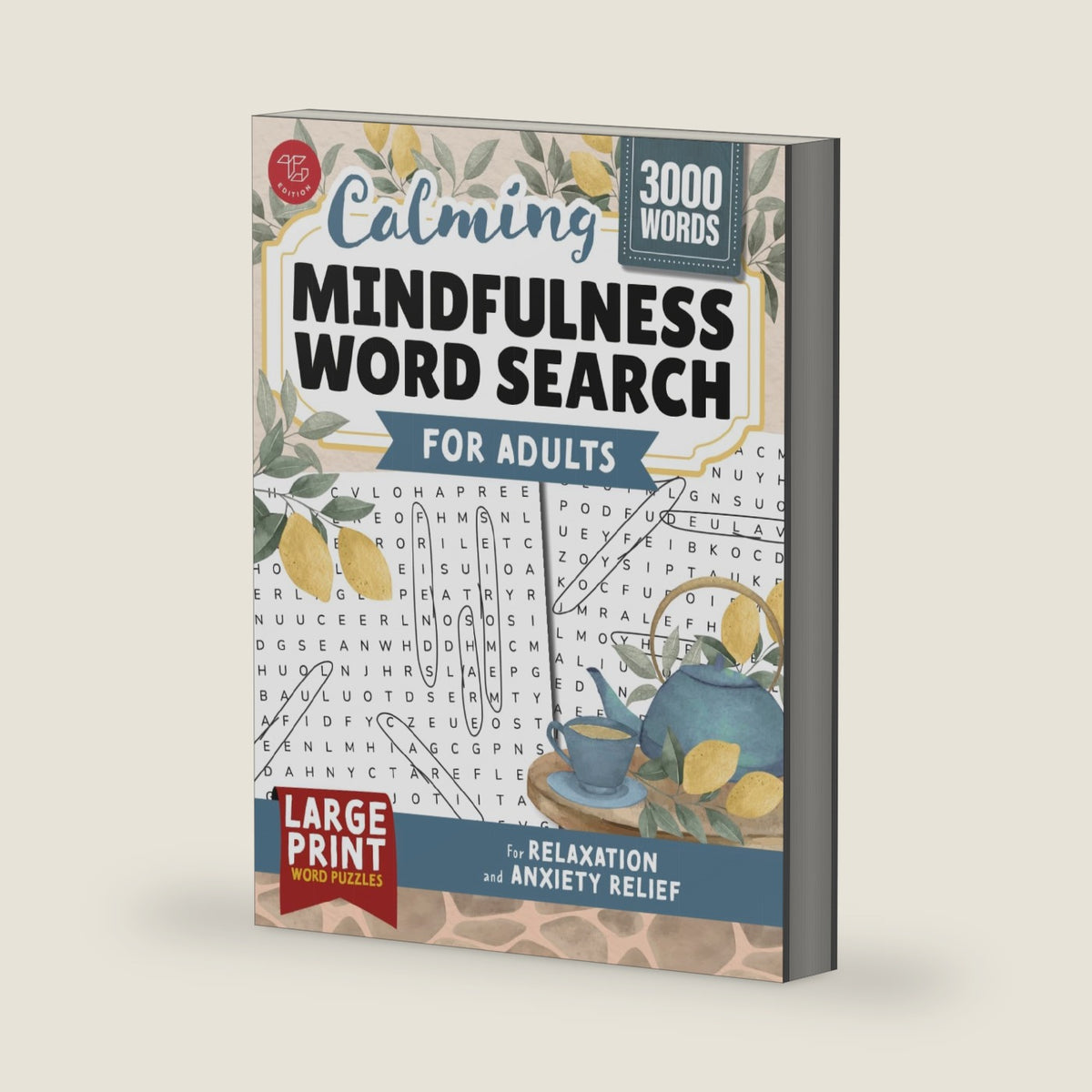 Calming Mindfulness Word Search for Adults: Large Print Word Puzzles for Relaxation and Anxiety Relief (Word Find Books For Adults) by TG Edition