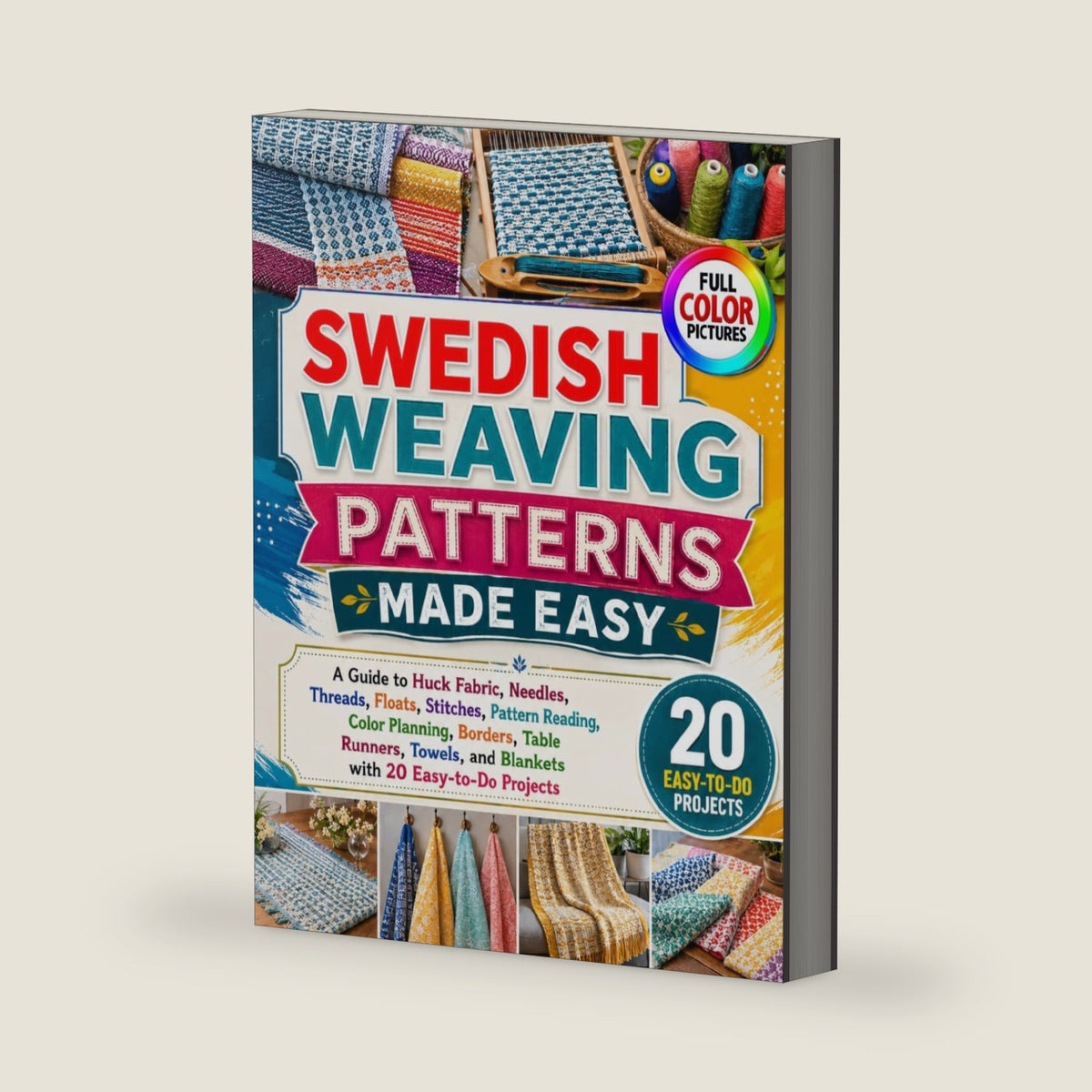 SWEDISH WEAVING PATTERNS MADE EASY: A Guide to Huck Fabric, Needles, Threads, Floats, Stitches, Pattern Reading, Color Planning, Borders, Table ... and Blankets with 20 Easy-to-Do Projects by Millie J. McKenzie