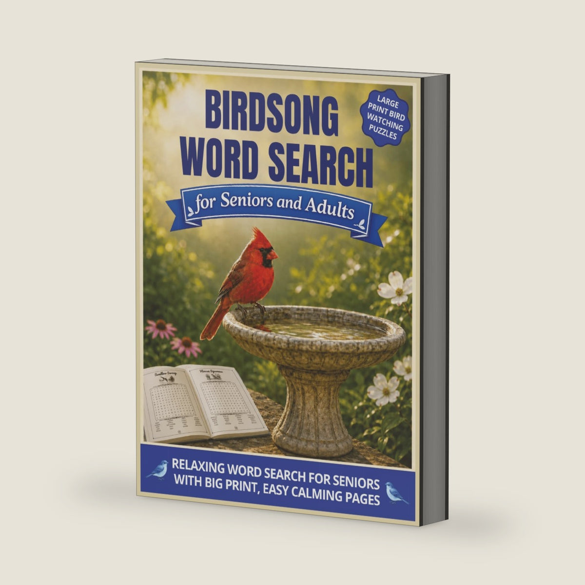 Birdsong Word Search for Seniors and Adults: Large Print Bird Watching Puzzles - Relaxing Word Search For Seniors With Big Print - Easy Calming Pages (Nature & Garden Word Search Series) by Bandonia Press