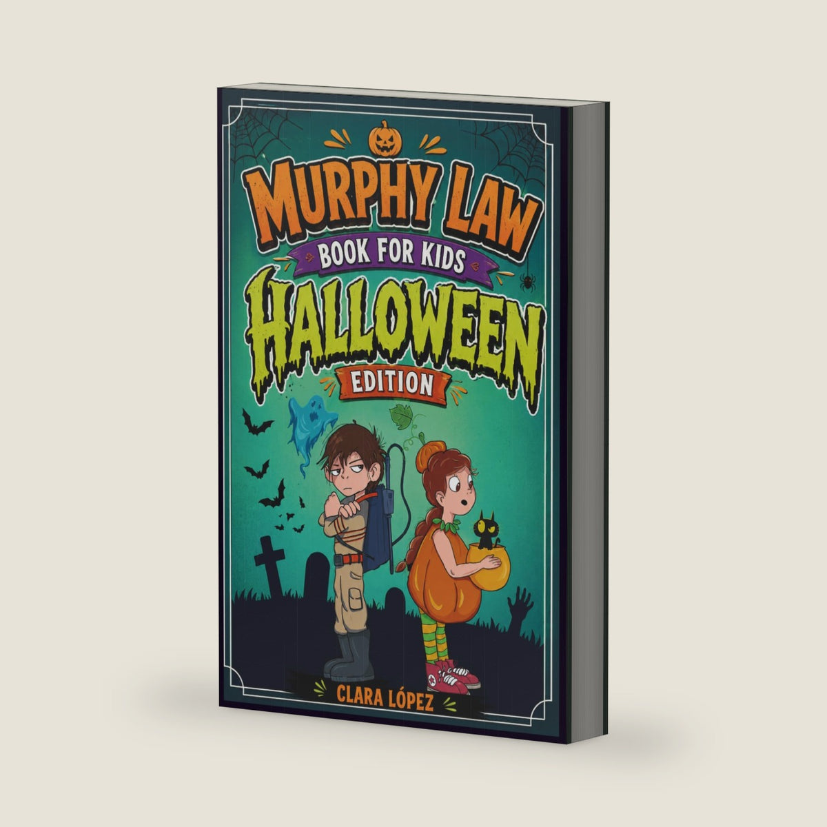 Murphy Law Book for Kids Halloween Edition: Boo Basket Stuffers for Kids, A Funny Halloween Joke and Activity Book, Perfect Gift for Boys, Girls and Grandkids (Murphy Never Takes a Day Off) by Clara López