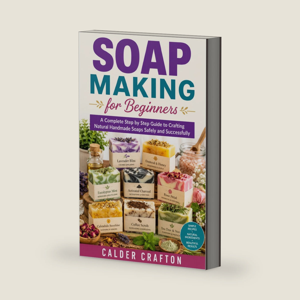 Soap Making for Beginners: A Complete Step by Step Guide to Crafting Natural Handmade Soaps Safely and Successfully (Crafts and Self help books series) by Calder Crafton