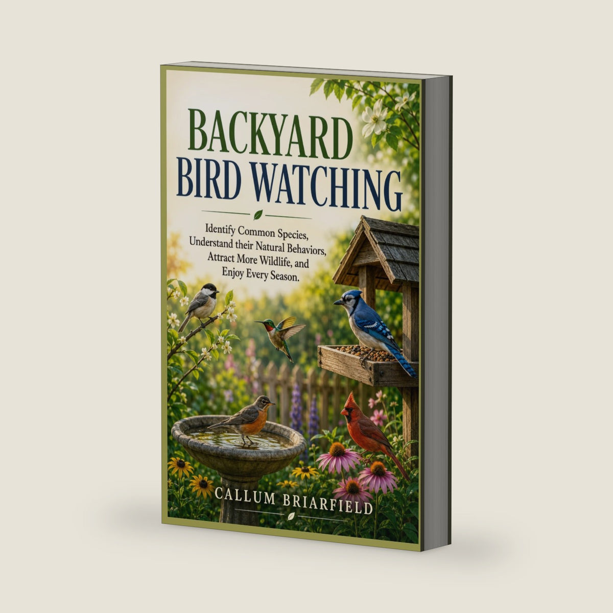 BACKYARD BIRD WATCHING: Identify Common Species, Understand their Natural Behaviors, Attract More Wildlife, and Enjoy Every Season by CALLUM BRIARFIELD