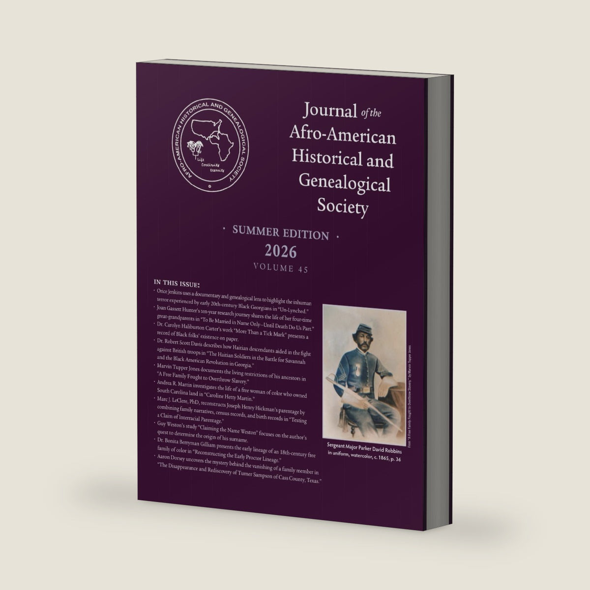 Afro-American Historical and Genealogical Society Journal Vol. 45: Summer 2026, Vol. 45 by Afro-American Historical and Genealogical Society