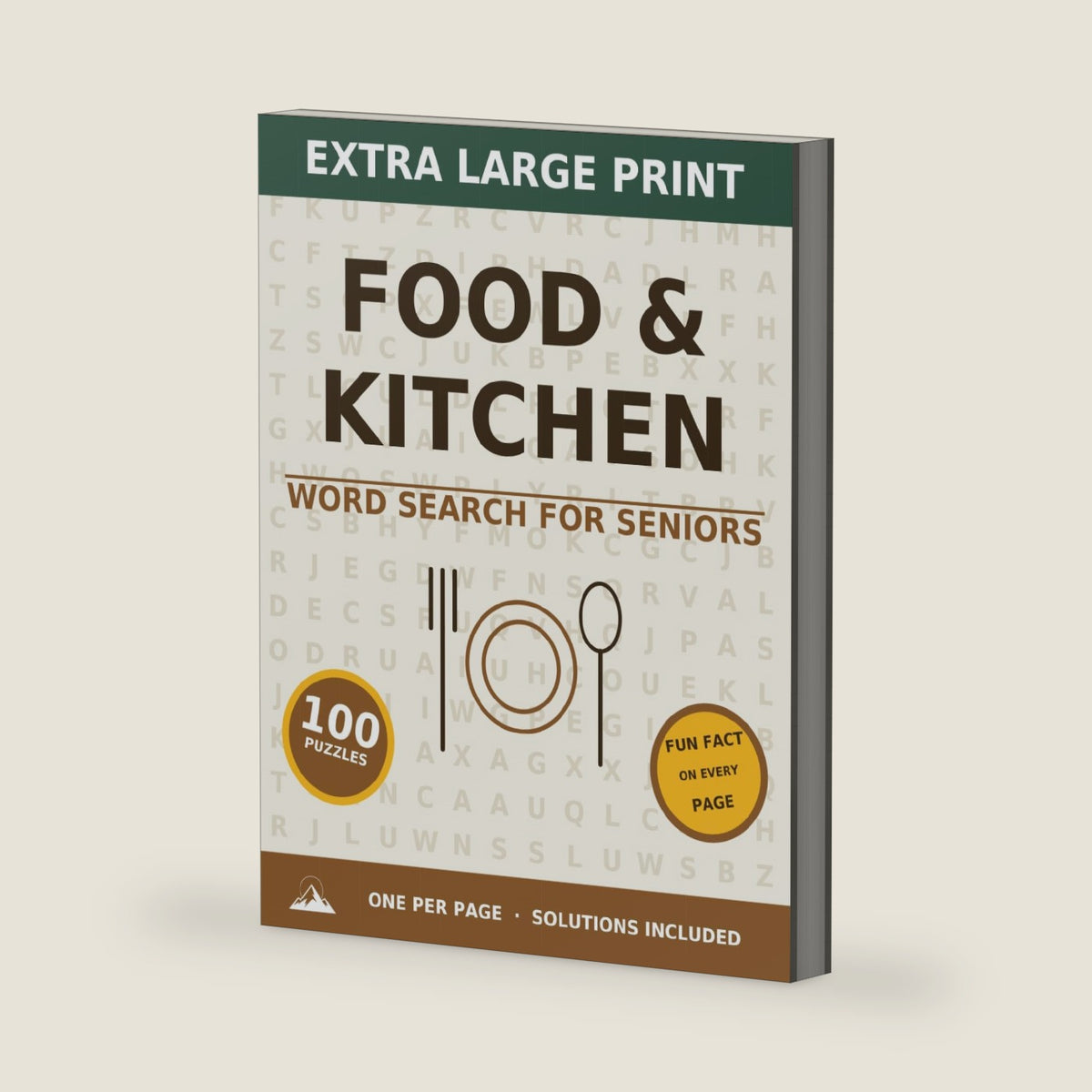 Extra Large Print Word Search for Seniors: Food & Kitchen: 100 Easy-to-Challenging Puzzles with Big Bold Letters, One Puzzle Per Page, and a Fun Fact ... Peak Large Print Word Search for Seniors) by Abdihakim Hassan