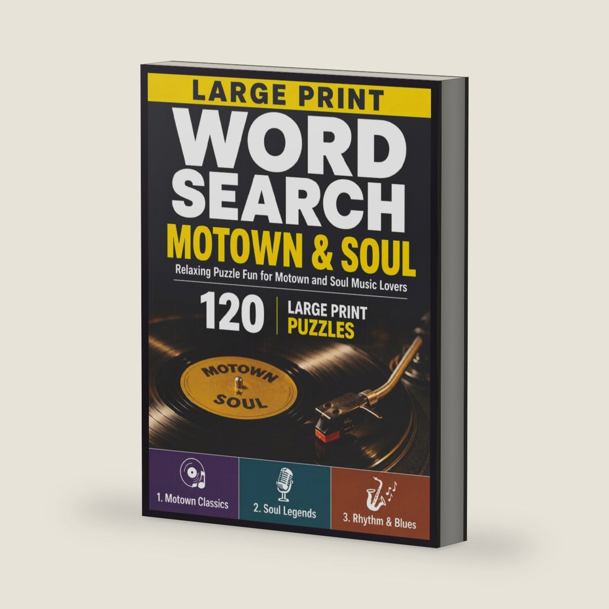 Large Print Word Search: Motown & Soul Music Lovers: 120 Easy-to-Read Puzzles Featuring Motown Classics, Soul Legends, Rhythm & Blues for Adults and Seniors by Seneca Book Press