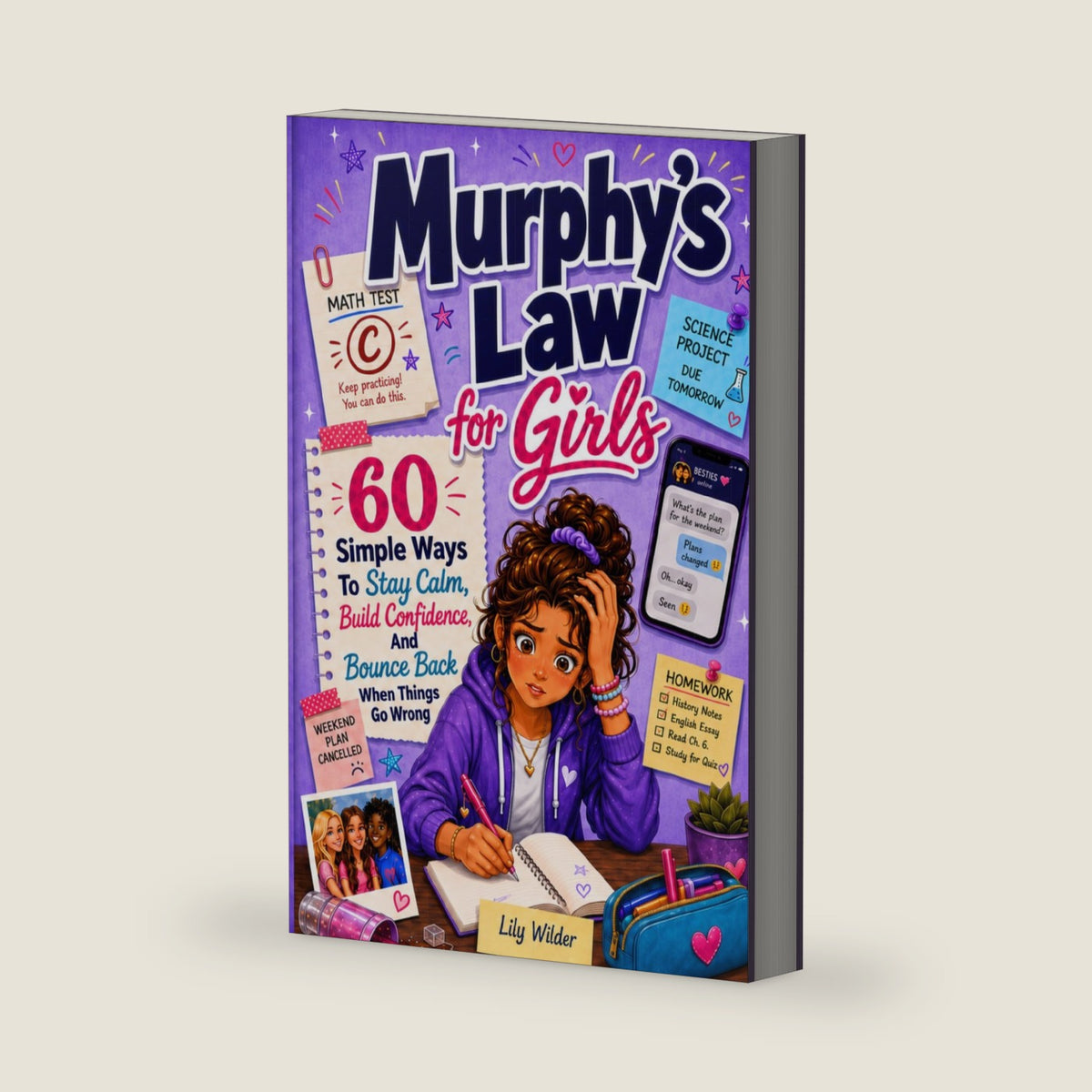 Murphy's Law for Girls: 60 Simple Ways to Stay Calm, Build Confidence and Bounce Back When Things Go Wrong for Kids Ages 10-14 by Lily Wilder