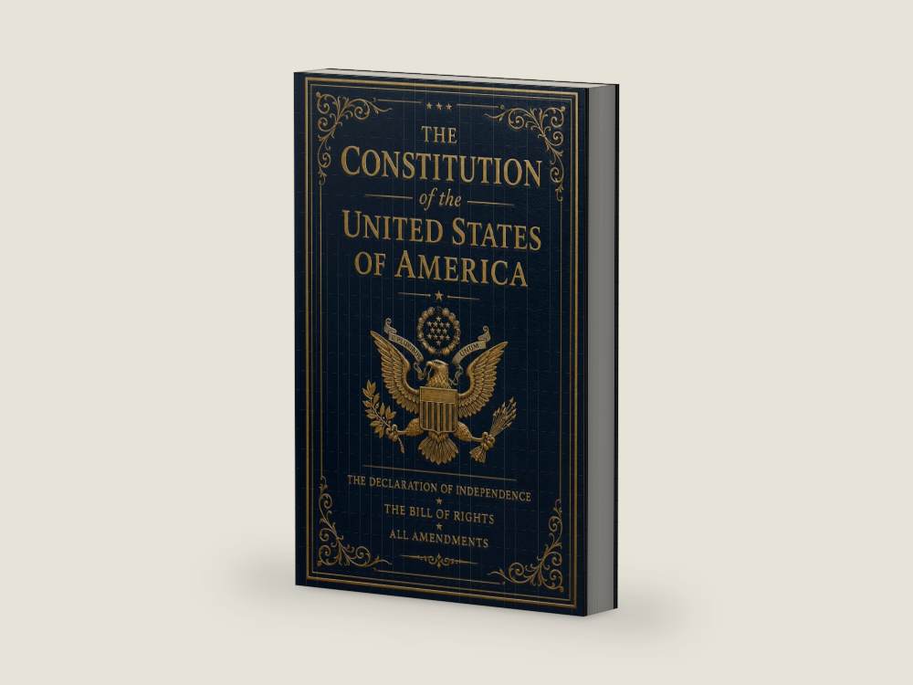 The Constitution of the United States of America: Including the Declaration of Independence, The Bill of Rights, and All Amendments by Founding Fathers | barcode:9798197115935 | source:9798197115935-right-three-quarter.jpg