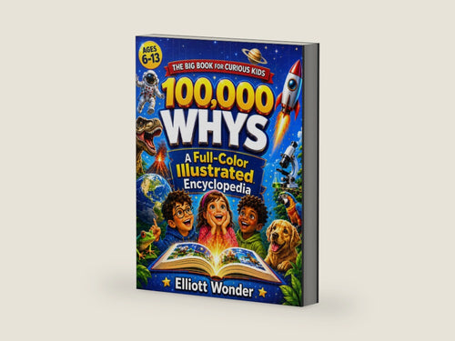 100,000 Whys for Kids: A Full-Color Visual Encyclopedia of Big Questions, Clear Answers, Science, Space, Animals, Nature, History, Inventions, and How the World Works for Ages 6–13 by Elliott Wonder