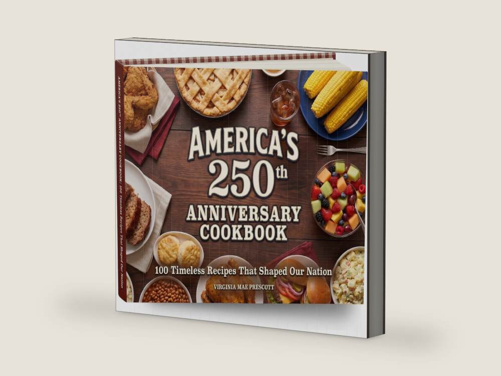America's 250th Anniversary Cookbook: 100 Timeless Recipes That Shaped Our Nation by Proud Patriots [Hardcover] [Hardcover] Virginia Prescott ... ... Prescott [Hardcover] Virginia Prescott by Virginia Prescott | barcode:9798234200877 | source:9798234200877-right-three-quarter.jpg
