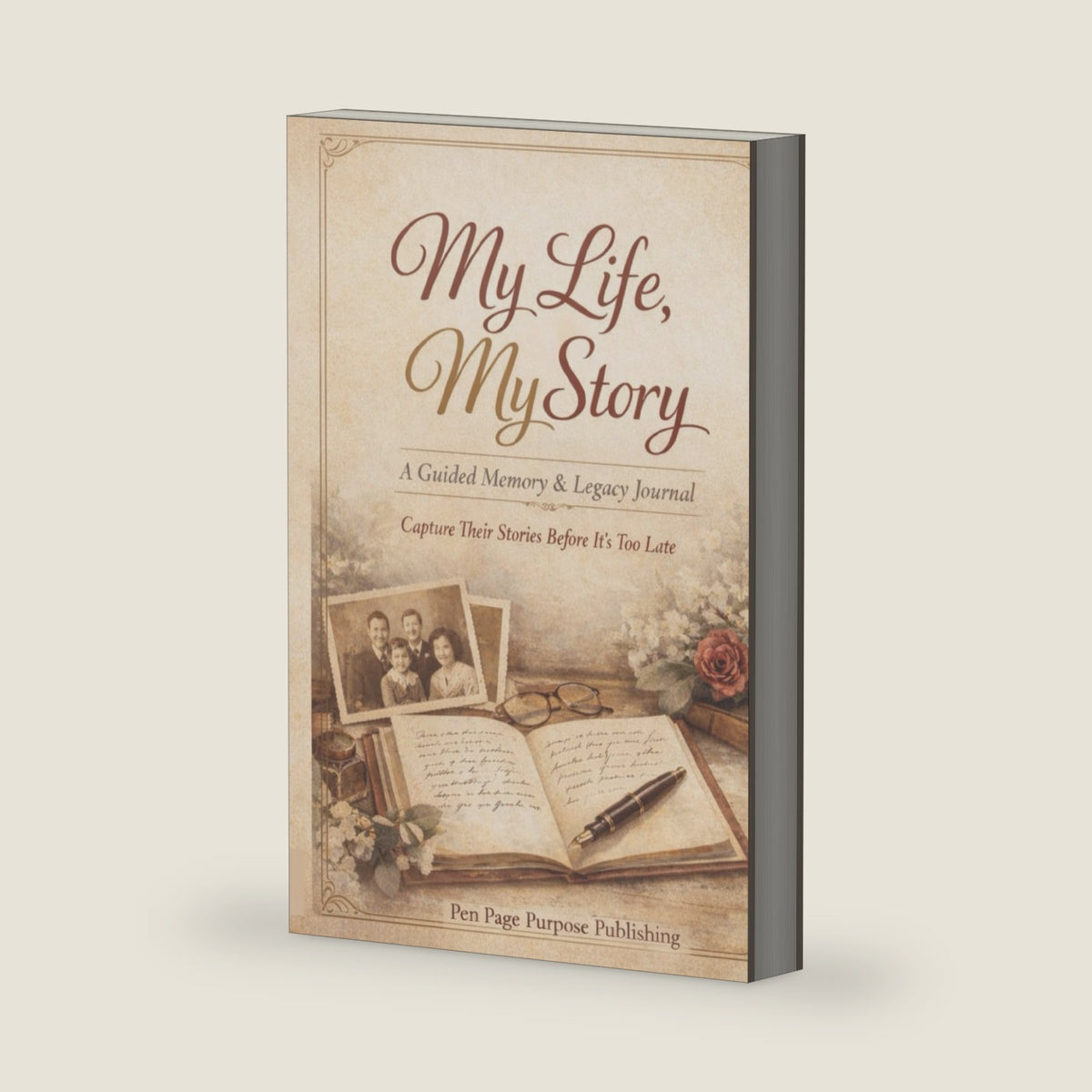 My Life, My Story: A Guided Memory & Legacy Journal for Seniors | Large Print Handwriting Journal to Preserve Family Stories | 105 Prompts for ... Capture Their Stories Before It's Too Late by Pen Page Purpose Publishing
