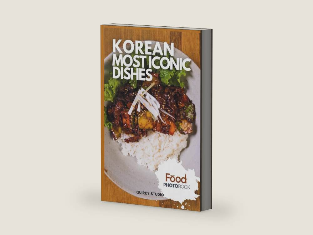 Korean Most Iconic Dishes: A Stunning Full-Color Coffee Table Photobook of Traditional Cuisine by Quirky Studio | barcode:9798250882552 | source:9798250882552-right-three-quarter.jpg