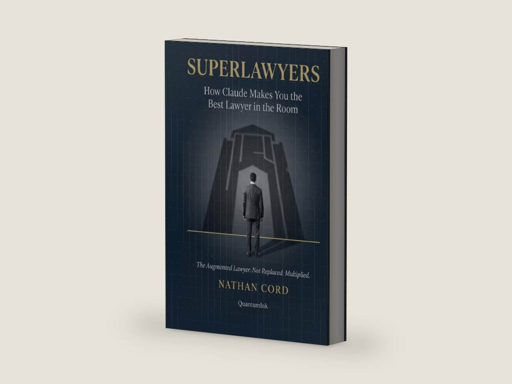 SUPERLAWYERS: How Claude Makes You the Best Lawyer in the Room by Nathan Cord | barcode:9798255581245 | source:9798255581245-right-three-quarter.jpg