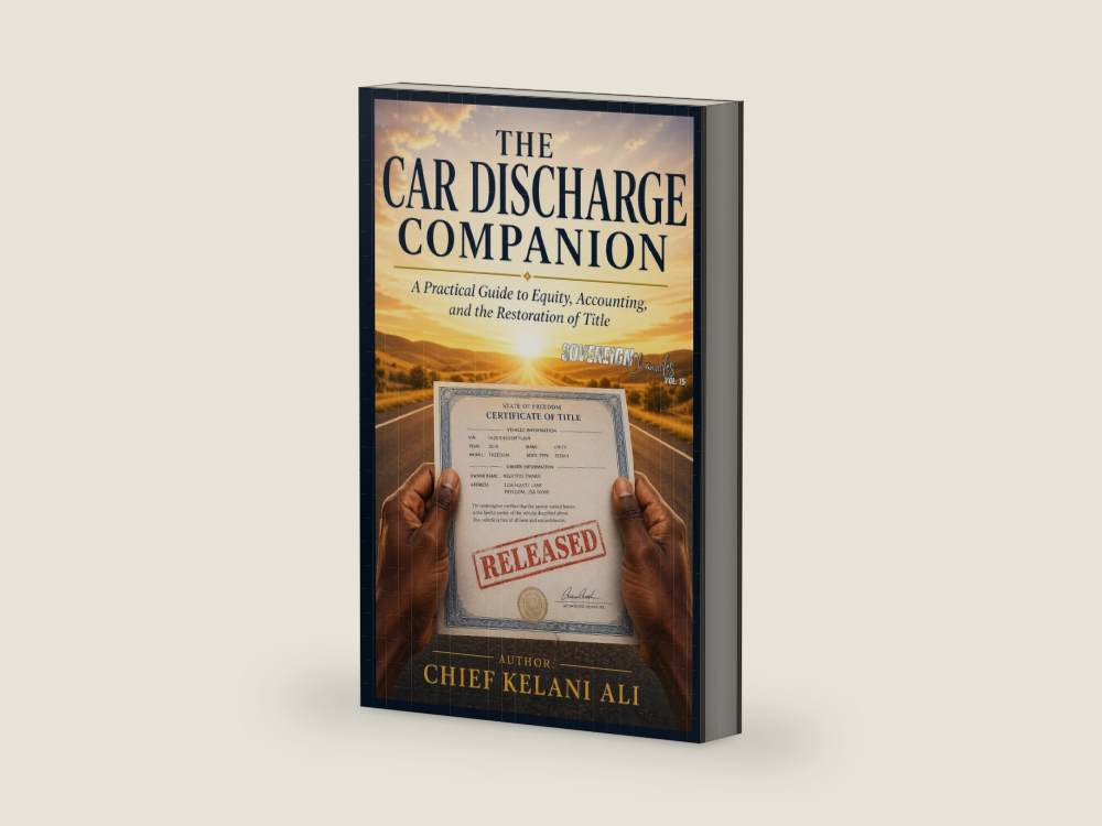 Car Discharge Companion: Sovereign Chronicles Vol. 15: An Equitable Approach to Auto Loan Accounting and Title Restoration by Chief Kelani Ali BrothaTruth | barcode:9798259153509 | source:9798259153509-right-three-quarter.jpg