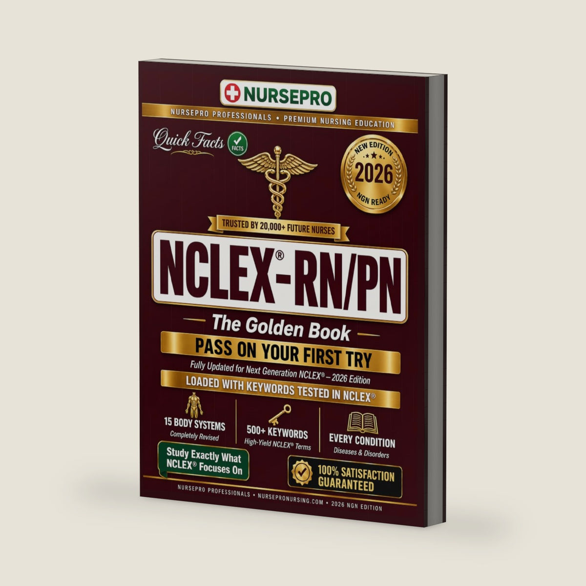 NCLEX-RN/PN QUICK FACTS GOLDEN BOOK: PASS 100% GUARANTEED by Nav Hally Pandher