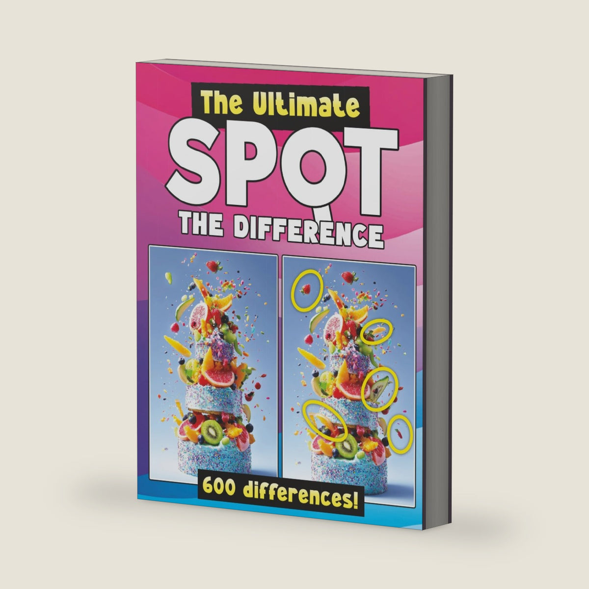 The Ultimate Spot The Difference Book For Adults: 60 Picture Puzzles with 600 Differences to Find (Spot the Difference for Adults : Large Print Picture Puzzles in Full Color) by Creative Contributors