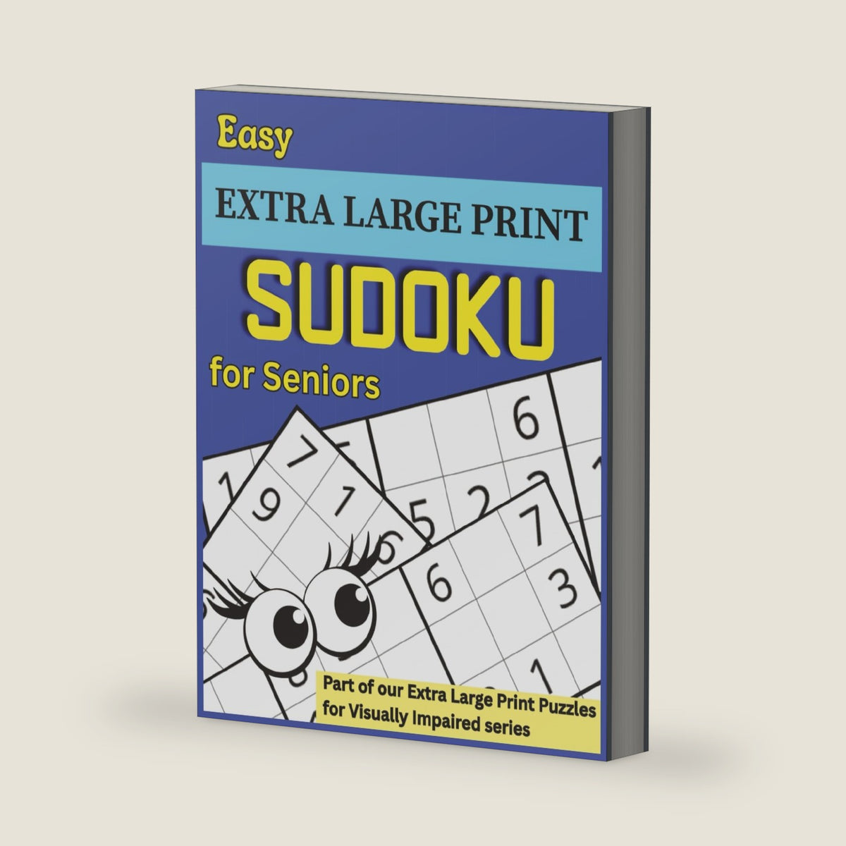 Easy Extra Large Print Sudoku for Seniors: Part of our Extra Large Print Puzzles for Visually Impaired series | 8.5x11 inches,210 pages | 150+ puzzles, 1 puzzle per page by Steven Pomeroy