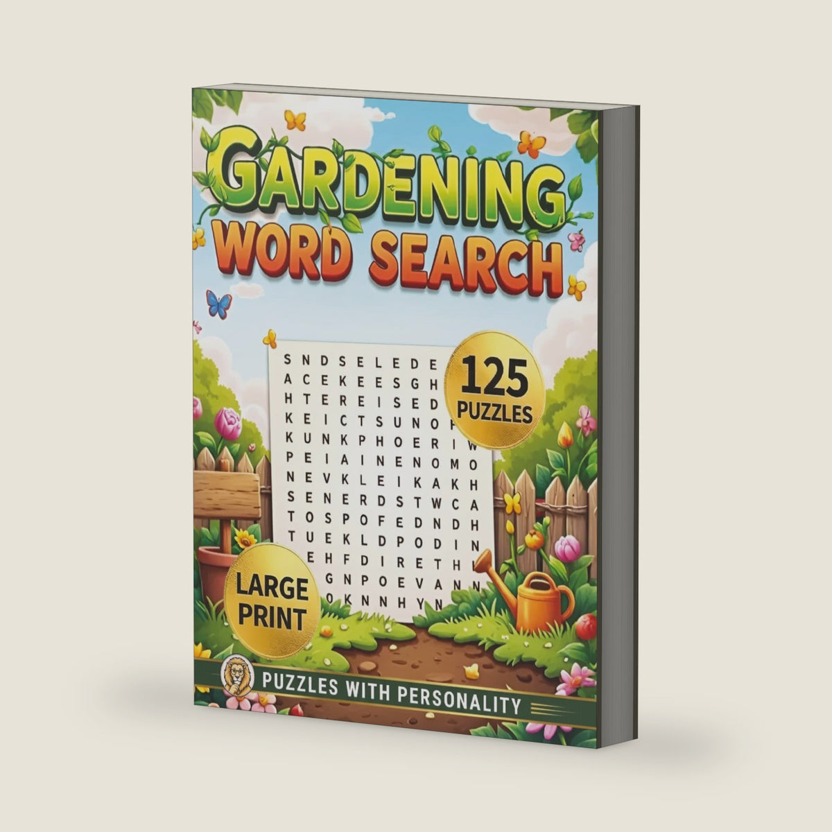 Gardening Word Search Books for Adults Large Print Puzzle: Big Word Find Puzzles for Adult & Seniors To Keep Mind Busy, Activity Games for Elderly Men ... Relief (Countryside Word Search Series) by Louby Lion Books