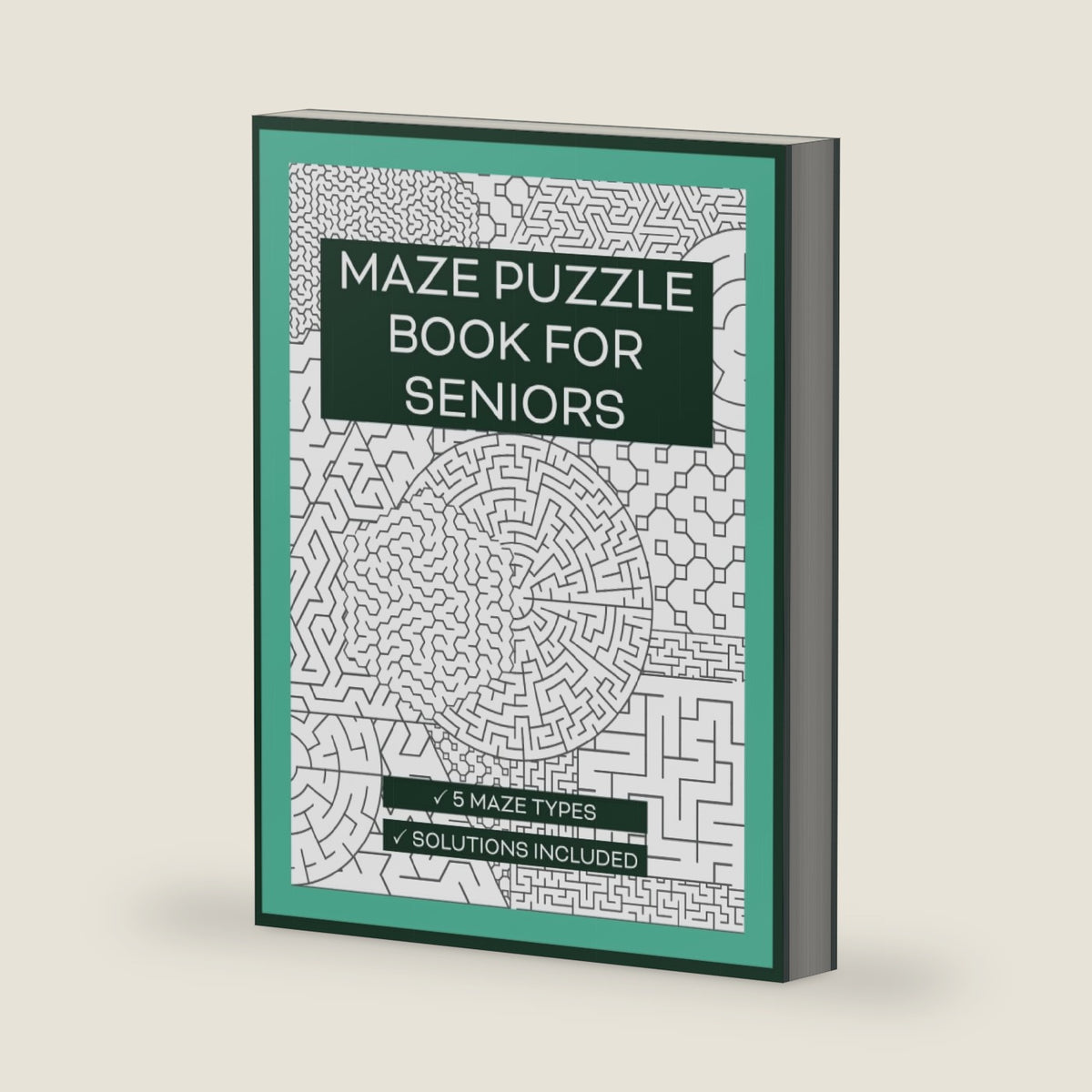 Maze Puzzle Book for Seniors: Simple to Complex Maze Activities by Chiswick Rivers Press