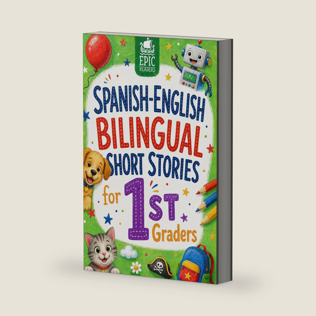 Spanish-English Bilingual Short Stories for Kids: Inspiring 5-Minute Dual Language Stories for First Graders | Build Vocabulary and Confidence with Fun Activities and Comprehension Questions by Epic Readers