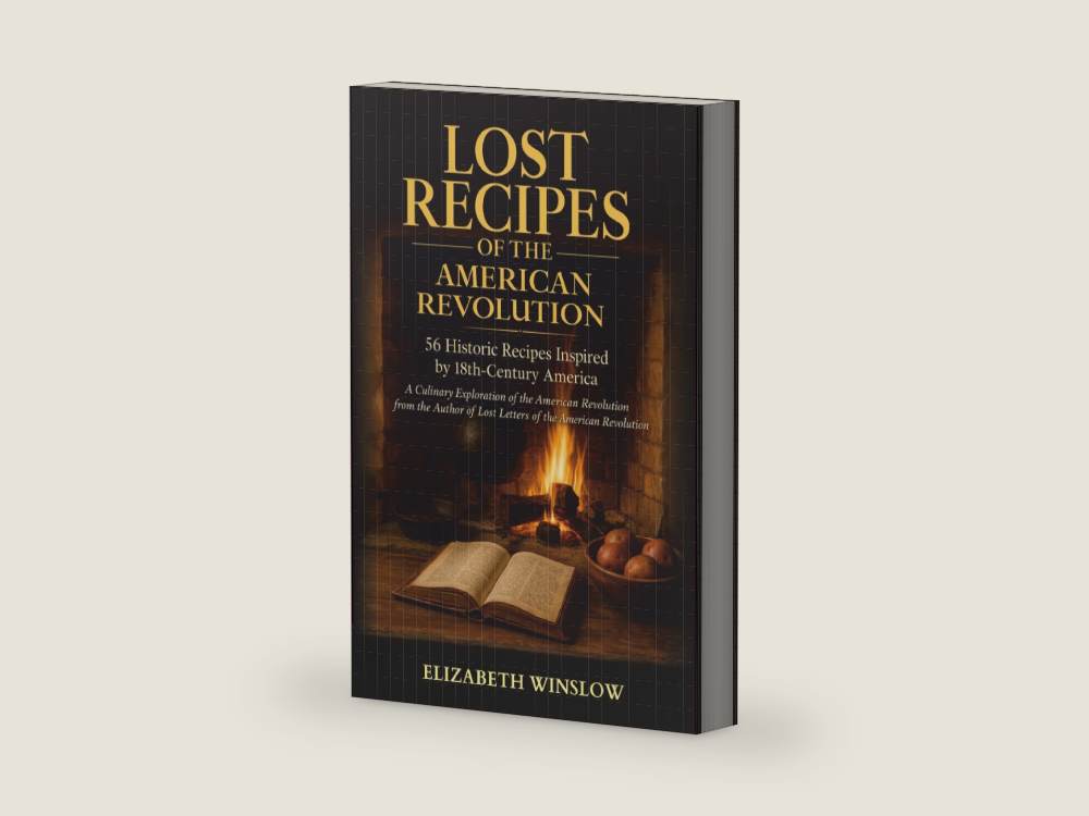 Lost Recipes of the American Revolution: Tales of Food & Freedom by Elizabeth Winslow | barcode:9798993164656 | source:9798993164656-right-three-quarter.jpg