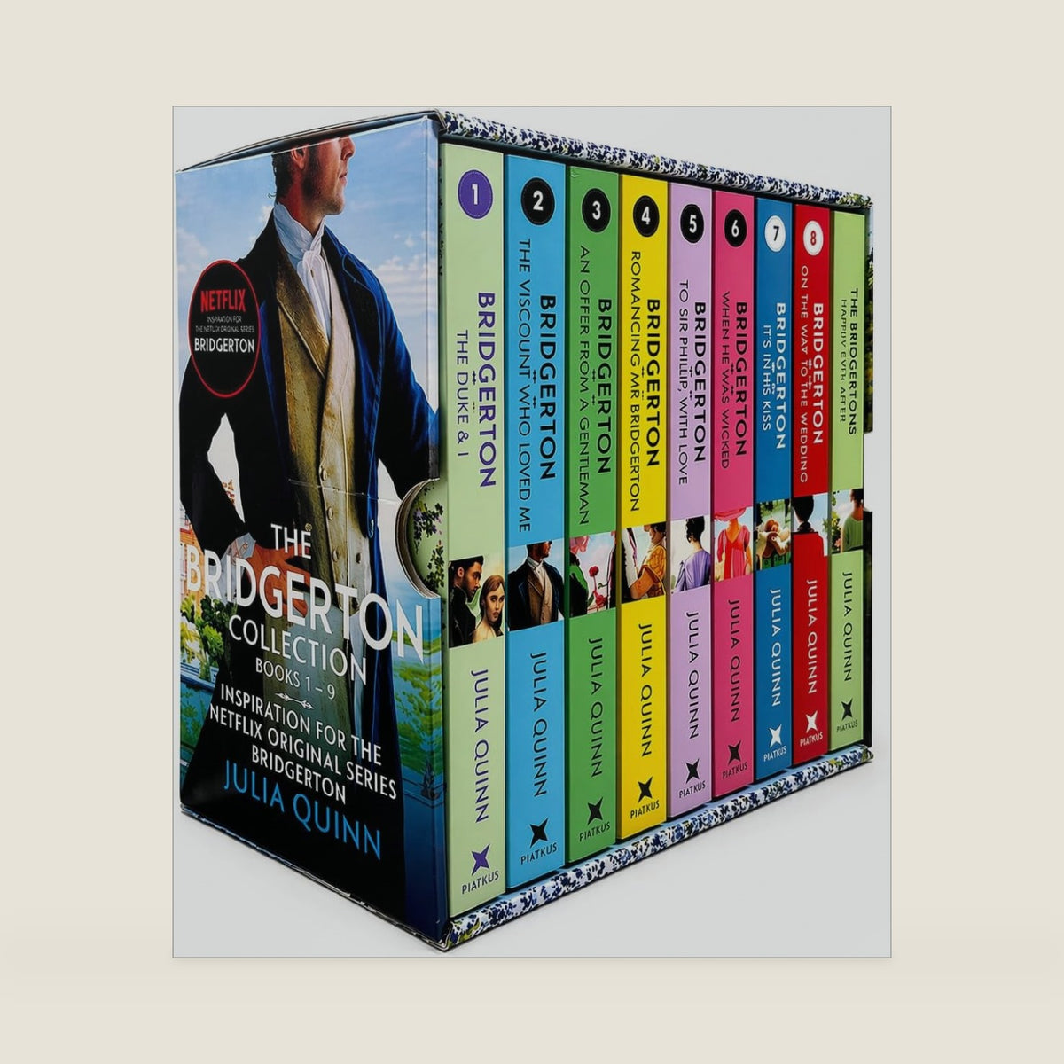 Bridgerton Family Complete Series #1-9 Books Box Set by Julia Quinn -Full Collection - Regency Historical Romance Novels by Julia Quinn