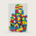 Melissa & Doug 100 Wooden Building Blocks with Storage Box