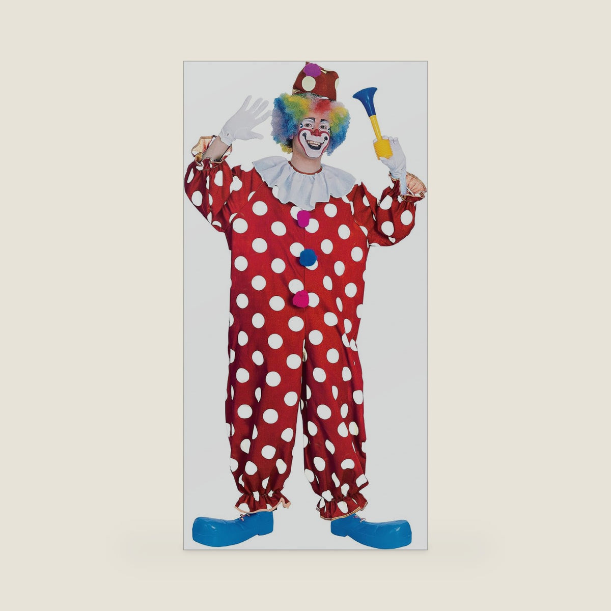 Rubies Dotted Clown Costume for Adults, Unisex One Size