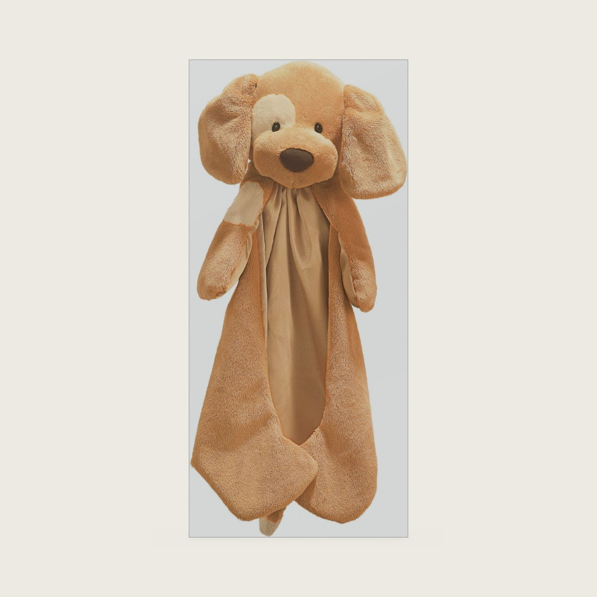 Baby Spunky the Dog Huggybuddy Stuffed Animal with Built-in Baby Blanket, Brown, 15”