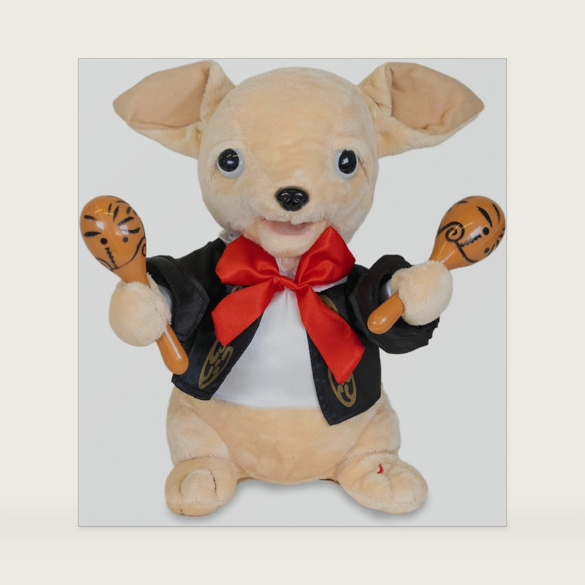 Cuddle Barn Chuey Bamba Singing Chihuahua Animated Plush w/Maracas - 12 in