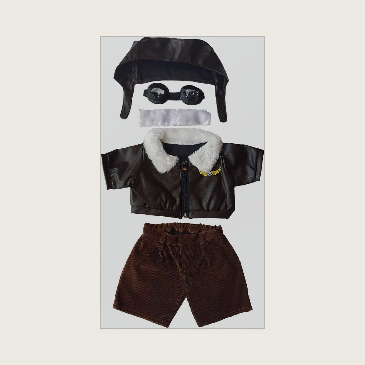 Pilot Outfit with Goggles Teddy Bear Clothes Fits Most 14" - 18" and Make Your Own Stuffed Animals