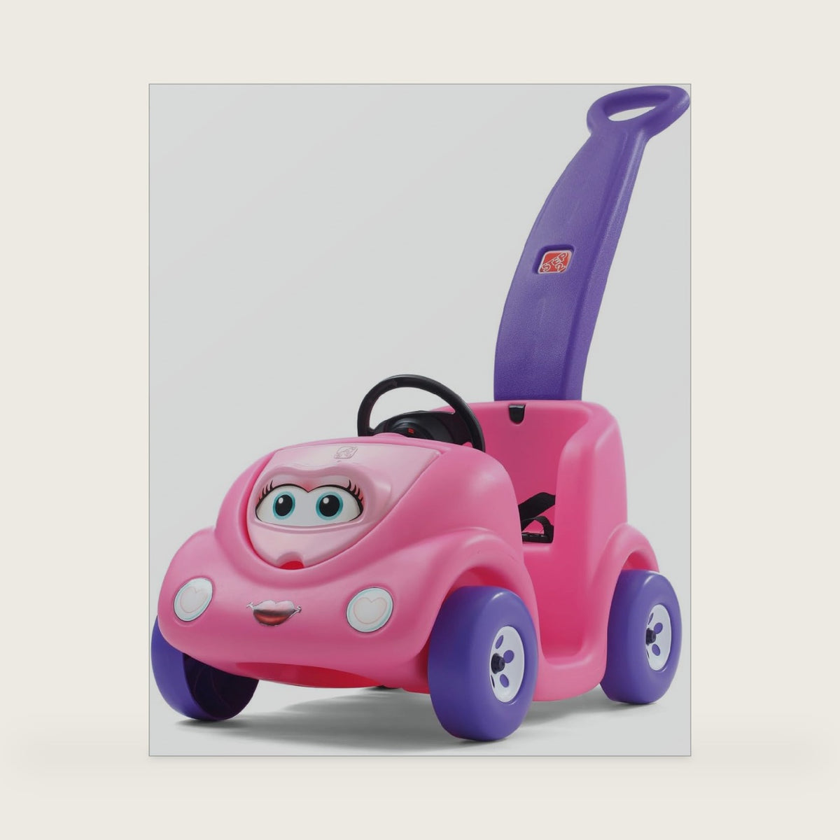 Step2 Push Around Buggy Kids Push Car, Ride On Toy, Stroller Substitute, Includes Seat Belt & Horn, Made of Durable Plastic, Max Weight 50 lbs., For Toddlers 1.5-4 Years Old, Pink