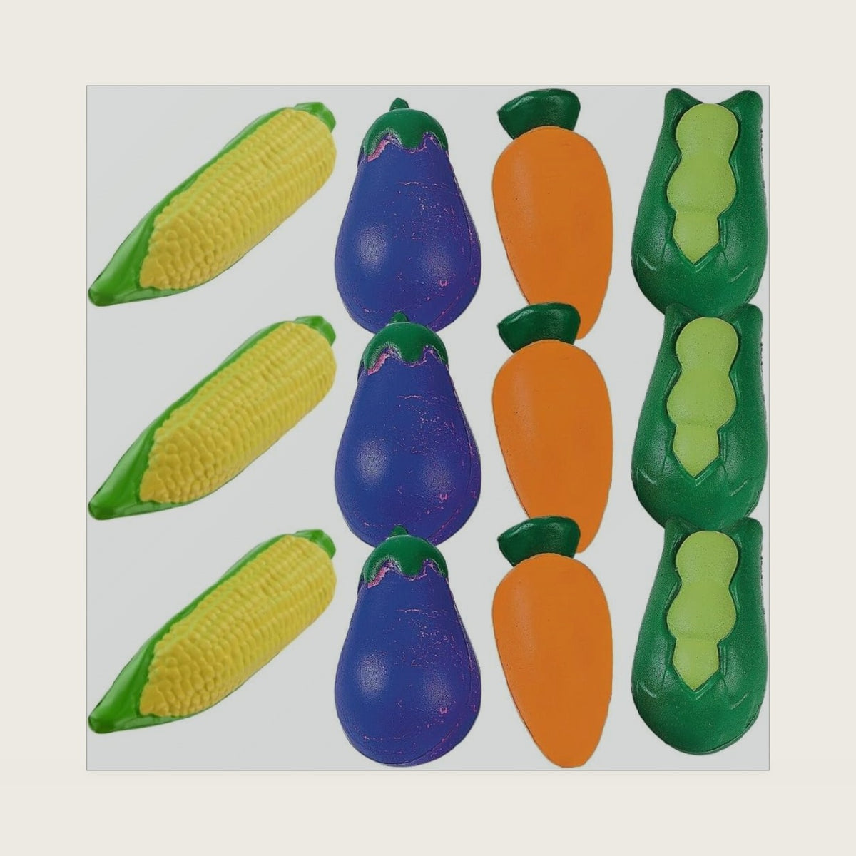Vegetable Relaxables- 12 Assorted Vegetables- Novelty Toys & Stress Balls & Toys
