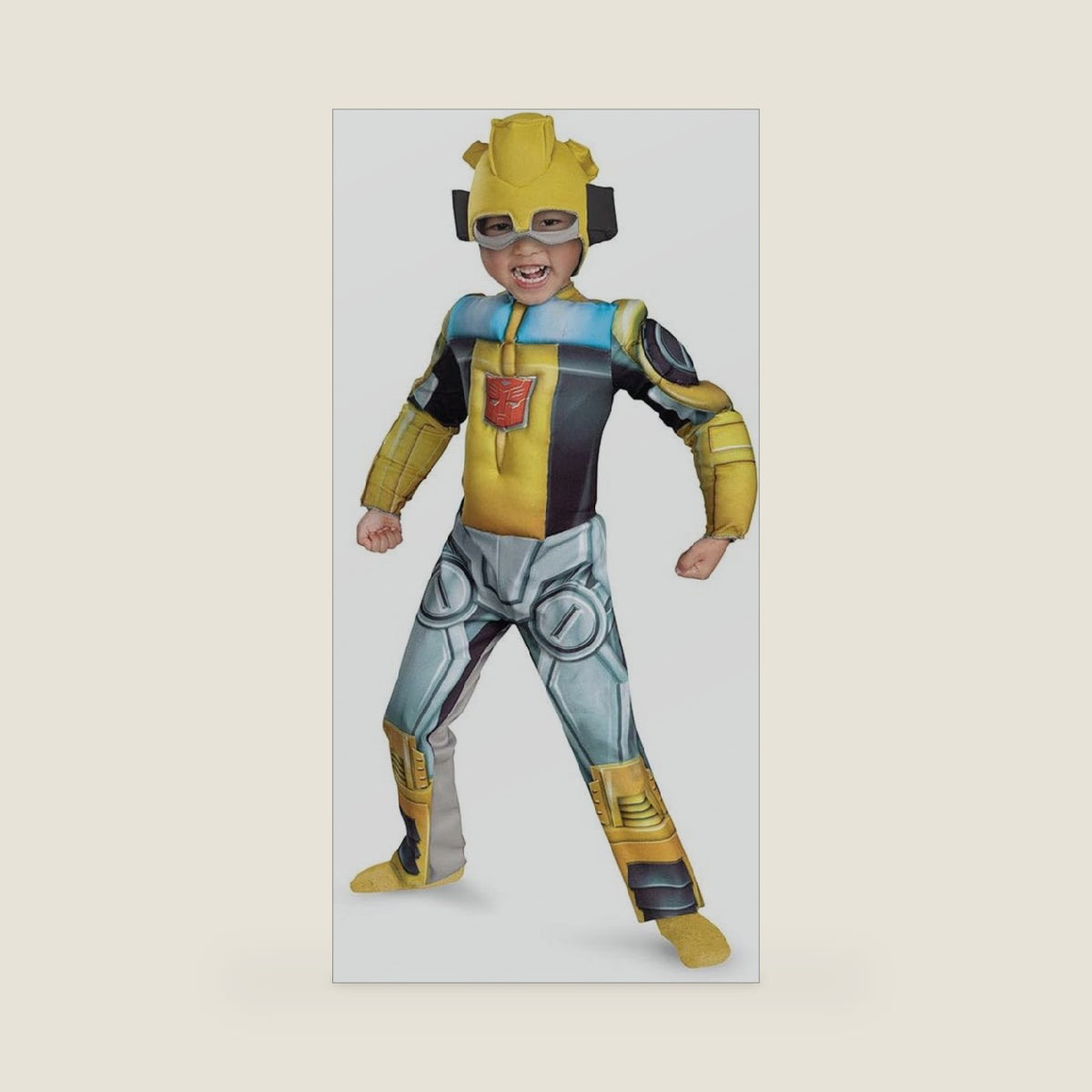 Disguise Costumes Bumblebee Rescue Bot Toddler Muscle Costume, Yellow/Silver/Blue, Large