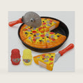 11 PCS Pizza Party Toy Play Set for Kids, Pizza Pie Pretend Play Food - Slice and Serve Plastic Kitchen Cooking and Cutting Playset
