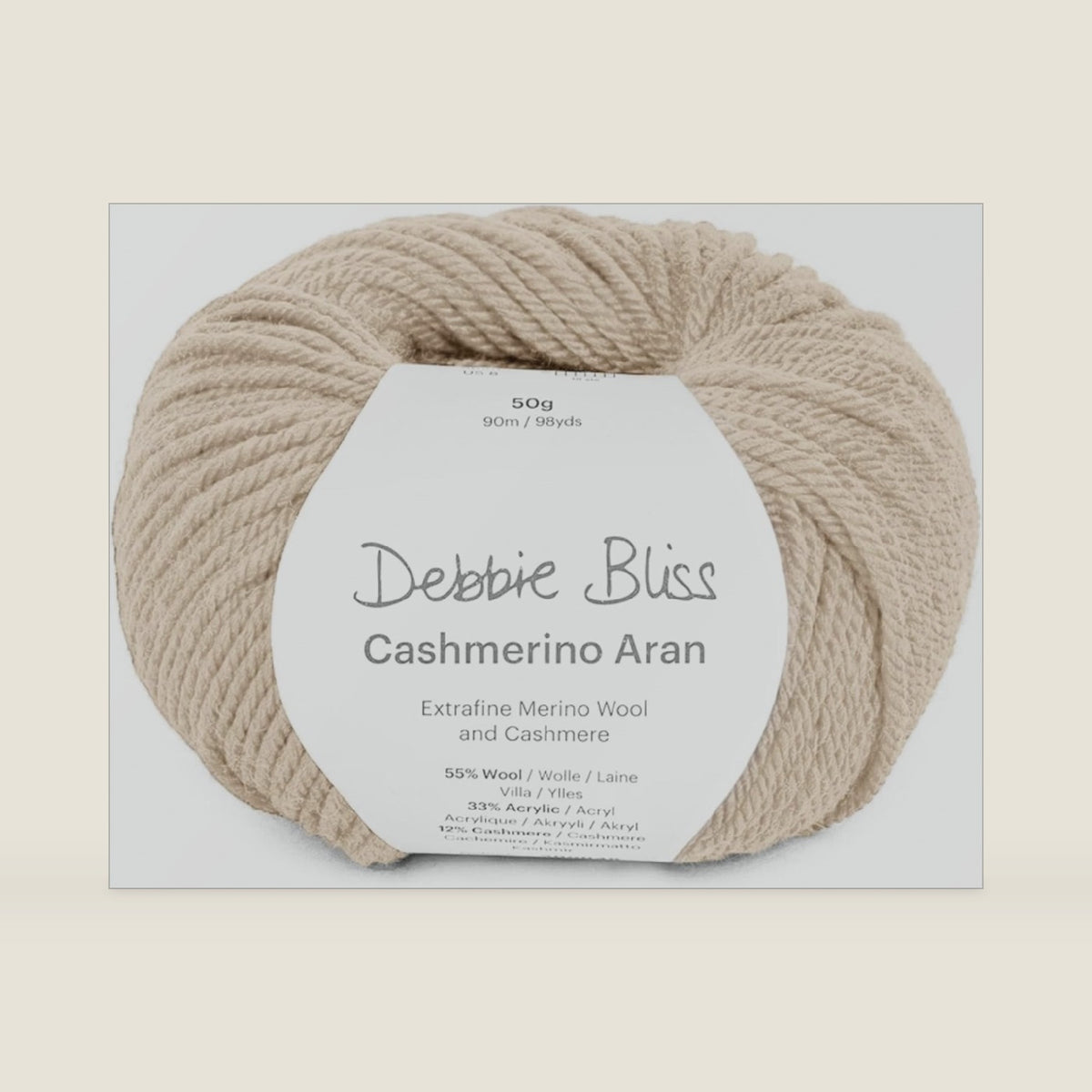 Debbie Bliss Cashmerino Aran Yarn 1.76oz/50g, 98yds/90m - Machine Washable