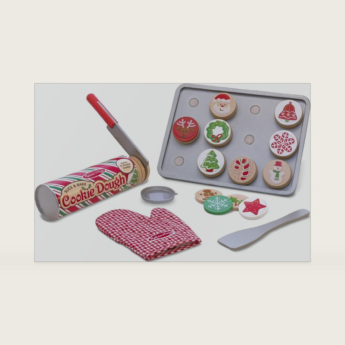 Melissa & Doug Slice & Bake Christmas Wooden Cookie Play Set