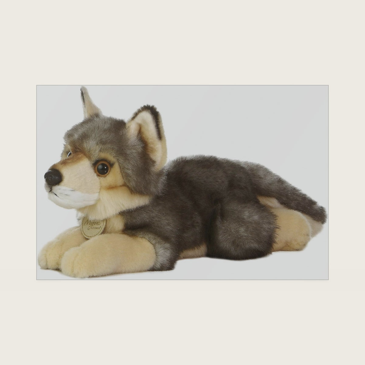 Miyoni 11" Wolf Realistic Stuffed Animal