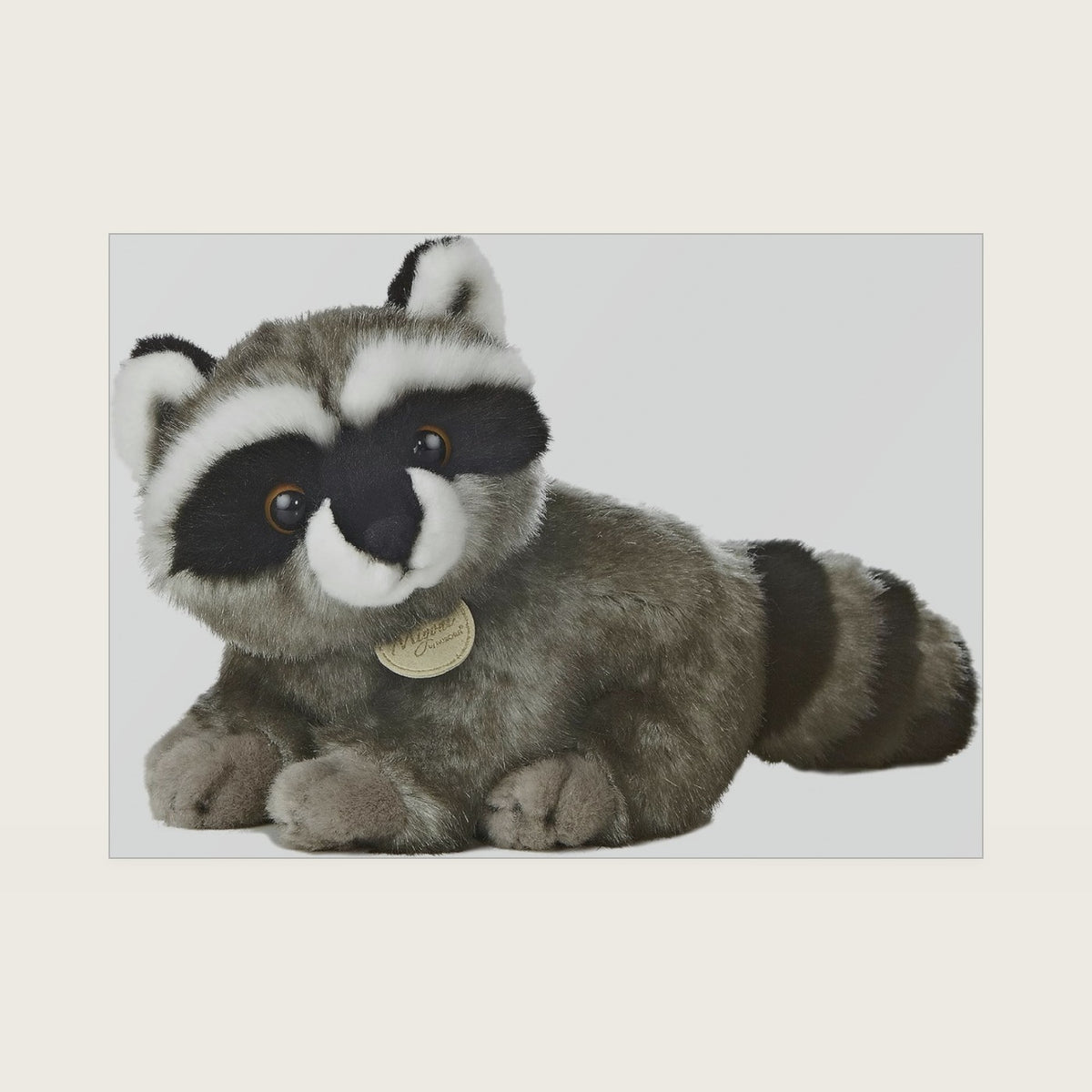 ® Adorable Miyoni® Raccoon Stuffed Animal - Lifelike Detail - Cherished Companionship - Gray 10 Inches