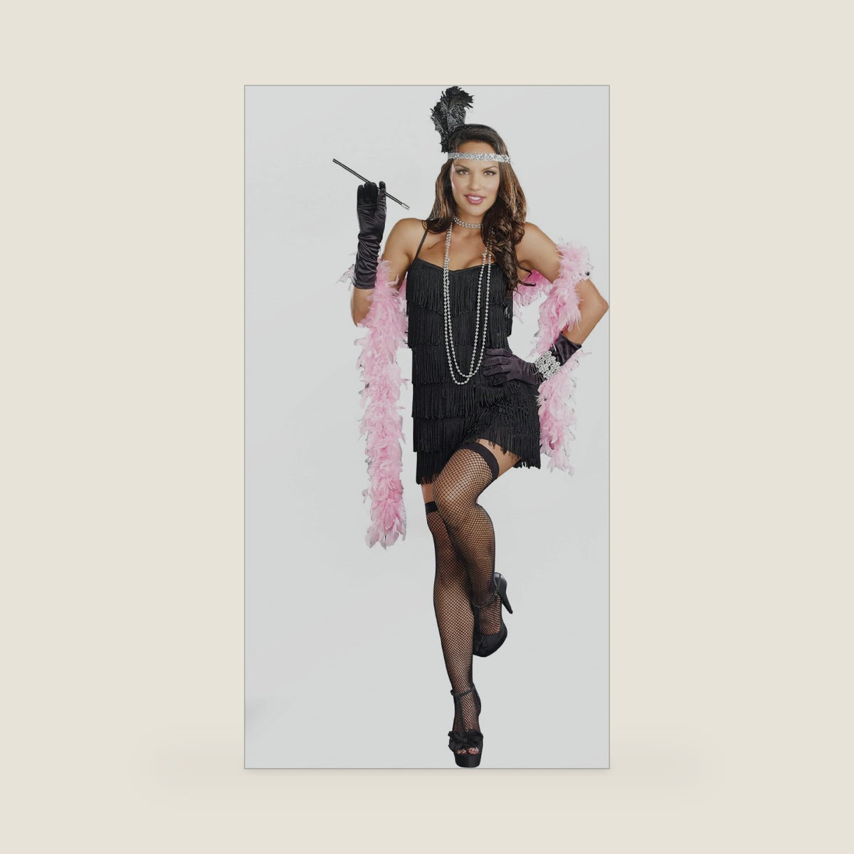 Dreamgirl Women's Black Fringe Flapper Costume - 1920s Gatsby Dress with Adjustable Straps